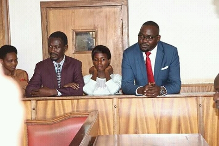 Makmot Kibwanga R with his co accused with whom he was charged for uttering false statements about Nekyons death