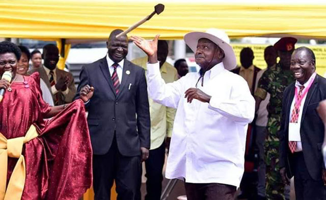 President Museveni with Japhadola leaders last year. Photo Courtesy