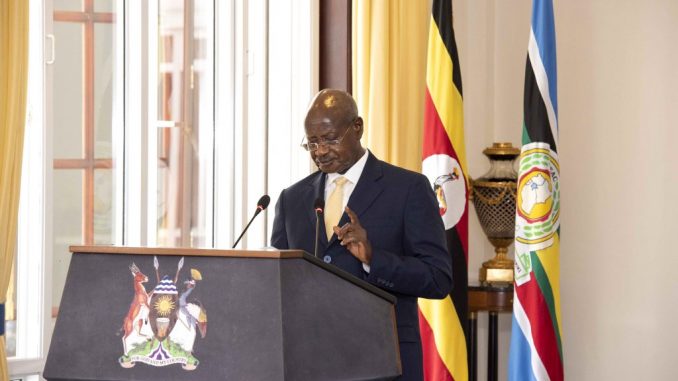 President Museveni addressing the nation on 9 October 2020. Courtesy photo.