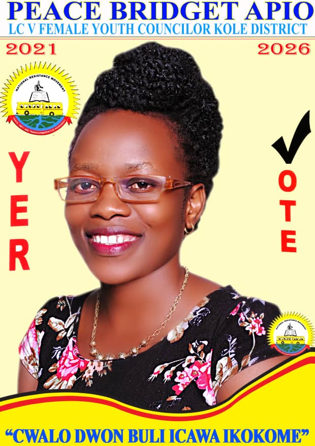 Peace Bridget Apio’s 5 strategic pillars of focus once elected Kole female youth rep.