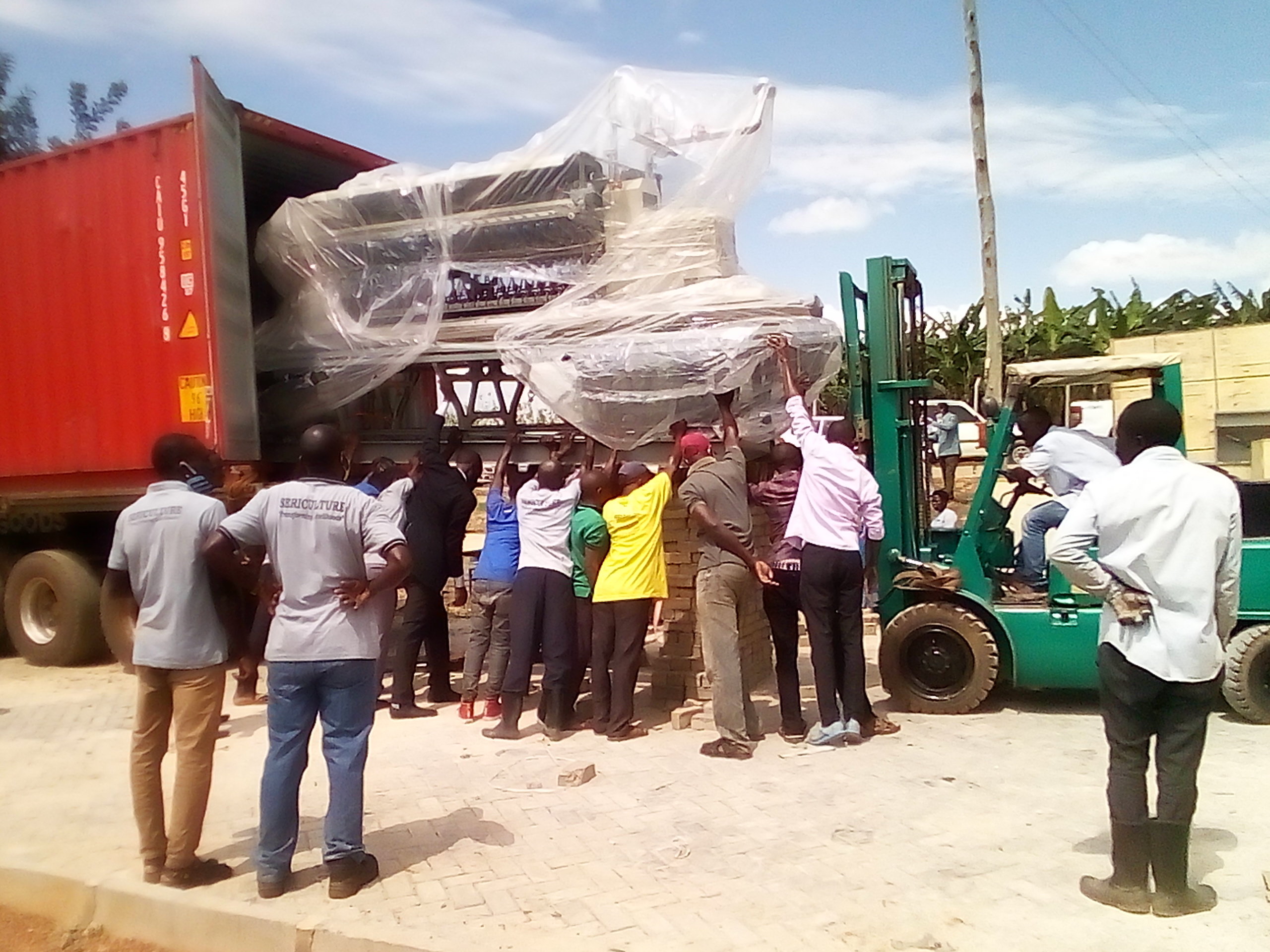Joy in Uganda as advanced post cocoon machines arrive in Sheema district
