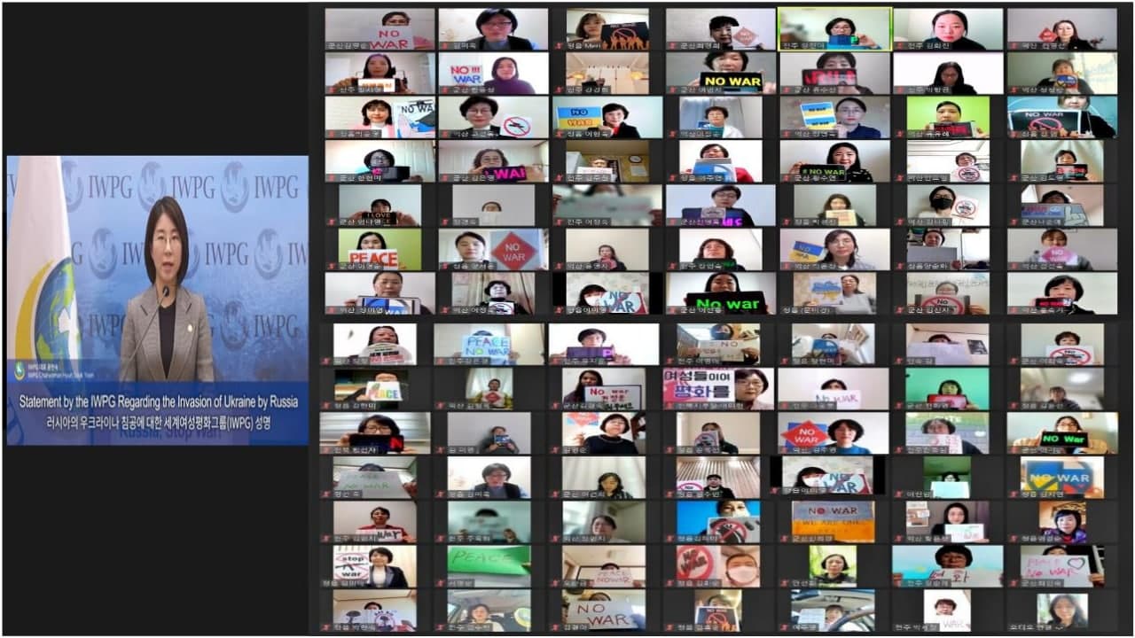 International Women Peace Group holds “No War in Ukraine” online rally 