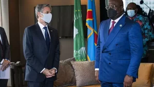 Anthony Blinklen and DRC President Felix. Courtesy photo.