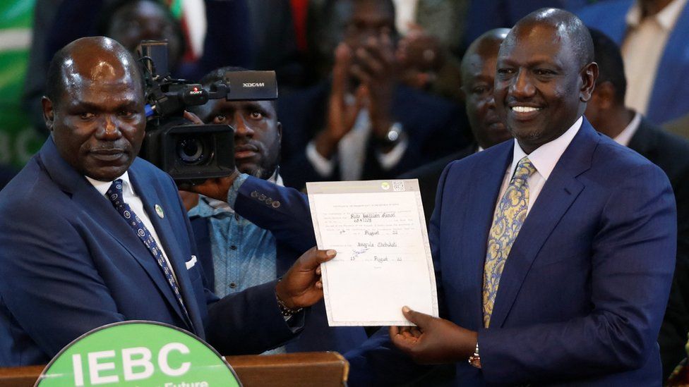 William Ruto declared President-elect of Kenya