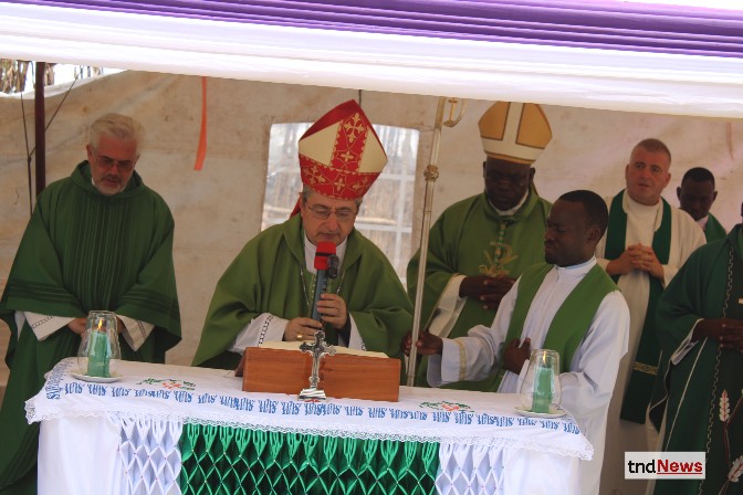 The Cardinal elect, Apostolic Nuncio, visits refugees in Adjumani