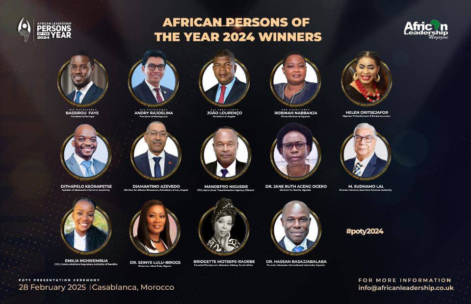 Premier Nabbanja, Minister Aceng named African Persons of the Year