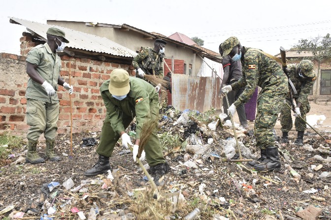 Message to youth as UPDF cleans Lwemiyaga Health Center III