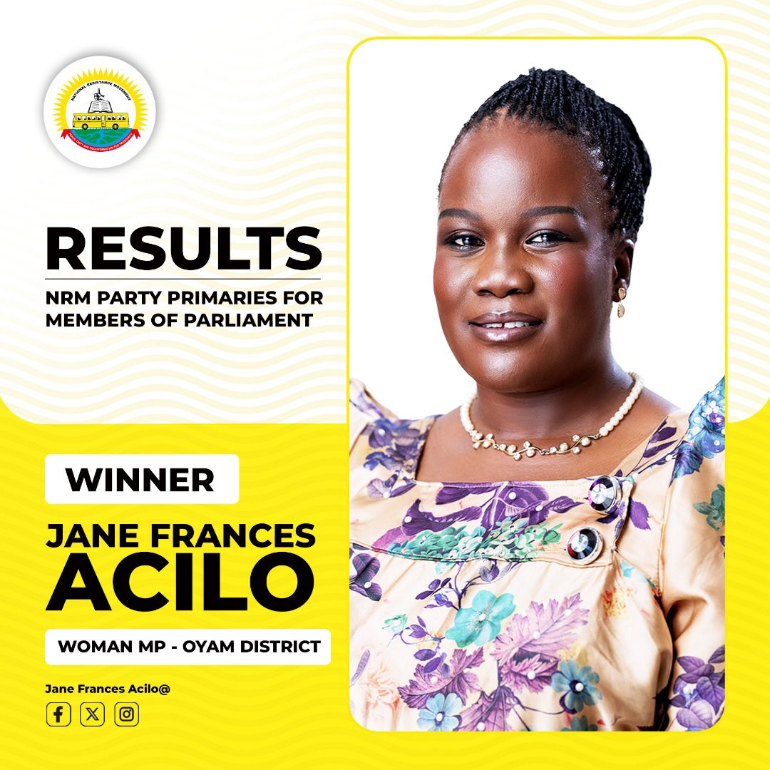 Oyam WMP race: Jane Frances Acilo voted overwhelmingly for the NRM flag
