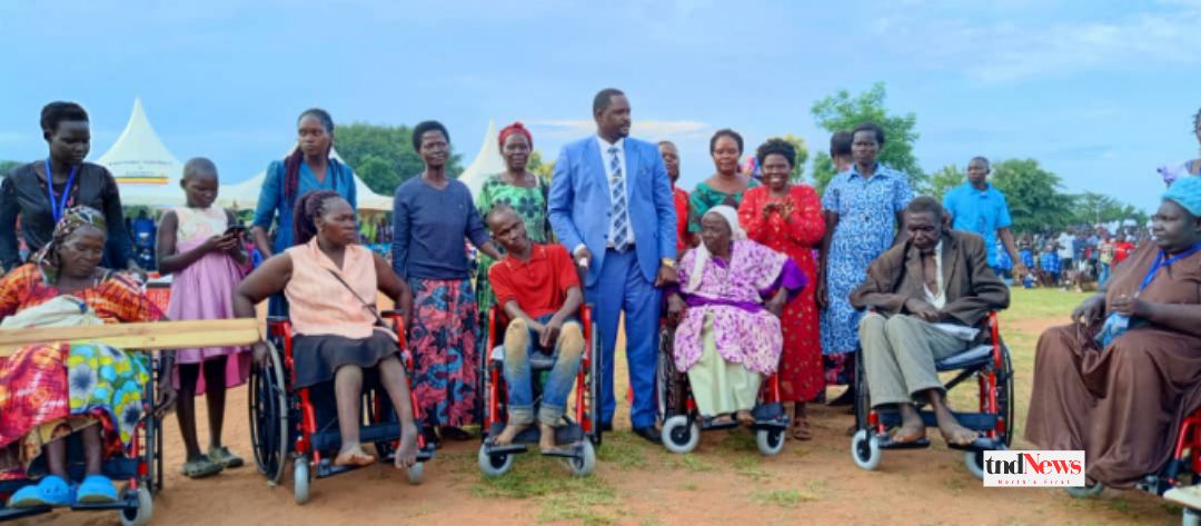 11 PWDs in Kitgum municipality receive wheelchairs from MP Denis Amere