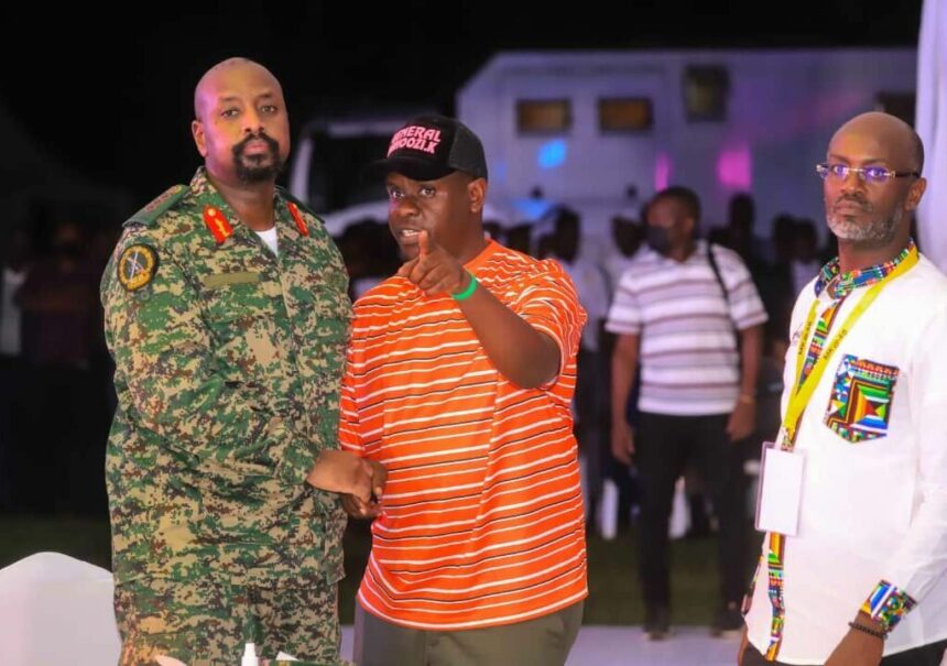 Balaam with Gen Muhoozi at one the Generals birthday functions in the past 860x605 1